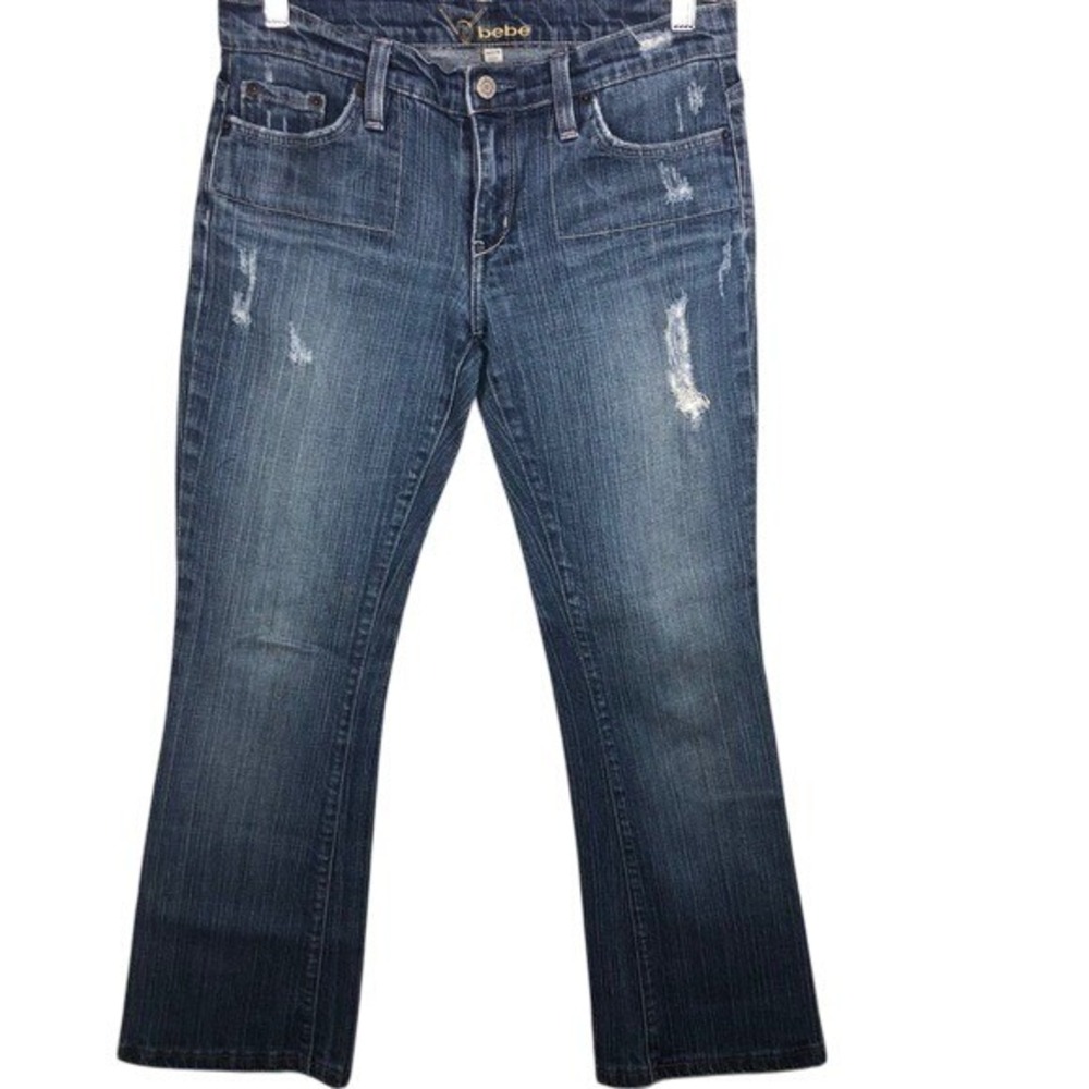 Bebe Distressed Blue Jeans‎ Size 28